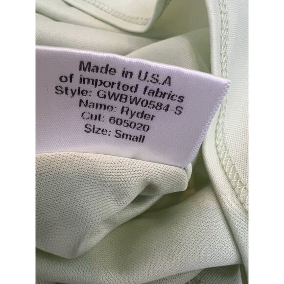 Katie May Ryder Strappy Back Satin Maxi Gown Sage Womens Size Small Formal Gown - Picture 14 of 14